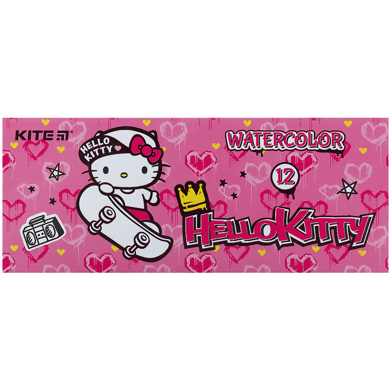 Краски акварельные Kite Hello Kitty HK21-041, 12 цветов - фото 1 - id-p1381265107