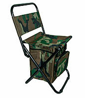 Раскладной стул для рыбалки с термосумкой цвет хаки, складной туристический стульчик | розкладний стілець