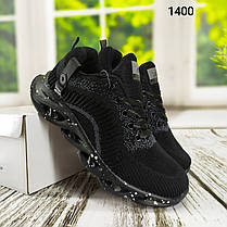 Чорні підліткові текстильні кросівки Meekone, фото 2