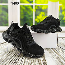 Чорні підліткові текстильні кросівки Meekone, фото 4