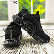 Чорні підліткові текстильні кросівки Meekone, фото 5