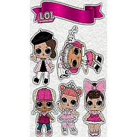 Фетр із малюнком принтом "Кукла ЛОЛ" ЛОЛ044