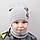 Дитяча шапка з хомутом КАНТА "Brawl Leon" розмір 48-52 сірий (OC-519), фото 2