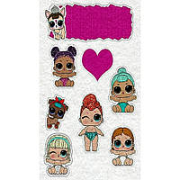 Фетр із малюнком принтом "Кукла ЛОЛ" ЛОЛ042