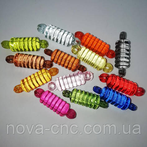 Підвіски акрил колір мікс 32 х 10 мм 500 грам, фото 1