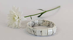 Браслет із натурального каменю кахолонг.