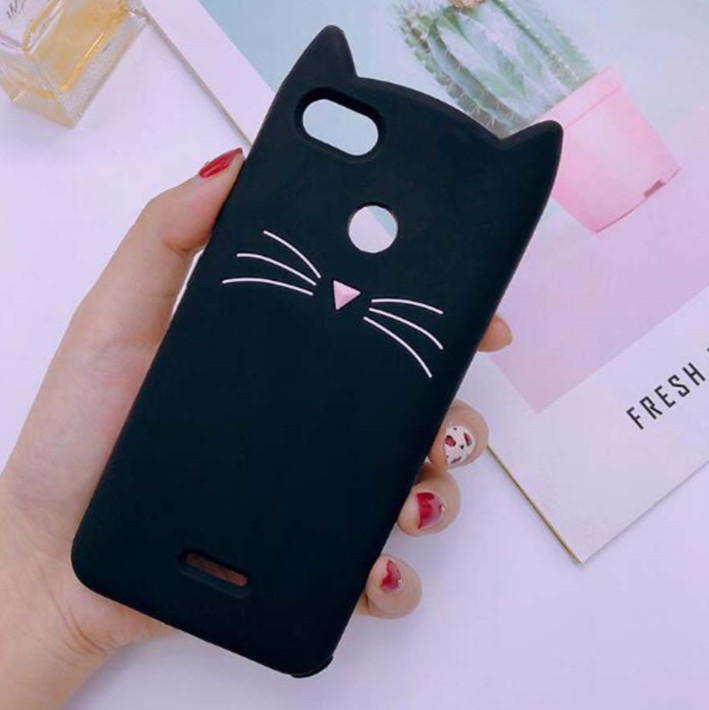 3D Чохол для Xiaomi Redmi 6/6A Котик з вушками і вусиками, фото 1