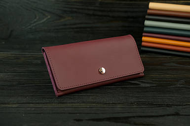 Жіночий гаманець Флай з натуральної шкіри колір Бордо