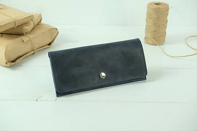 Жіночий гаманець Флай з натуральної шкіри колір Синій