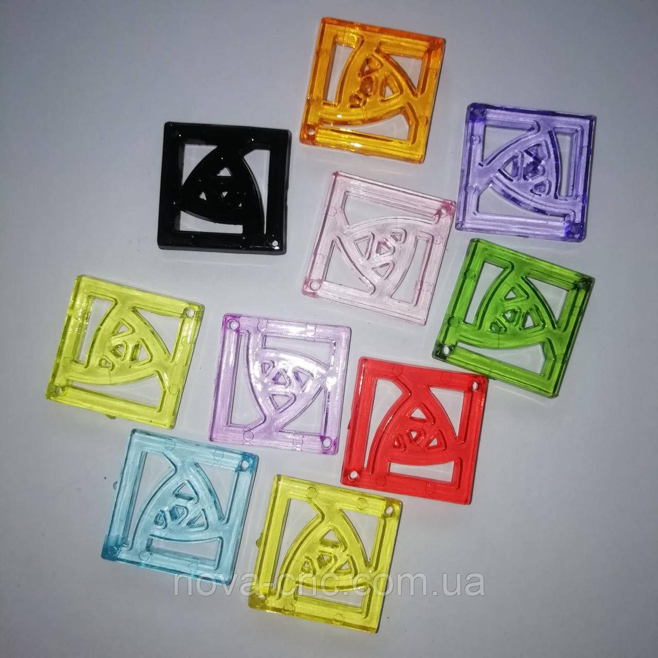 Підвіски "Квадрат" мікс 25 мм 500 грам акрил