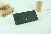 Женский кожаный кошелек Флай, натуральная Винтажная кожа, цвет Зеленый