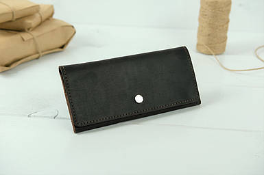 Жіночий гаманець Флай з натуральної шкіри колір Шоколад