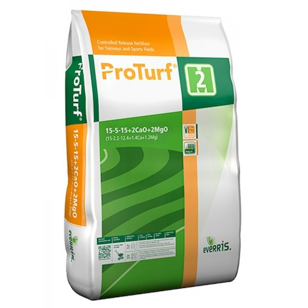 Комплексне мінеральне добриво ProTurf NPK 15+5+15+5CaO+2MgO, (2 місяці), 25 кг, ICL
