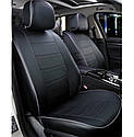 Чохли на сидіння Хонда СРВ (Honda CR-V) модельні MAX-N з екошкіри Чорно-сірий, графіт, фото 3
