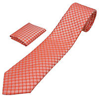 Червона комбінована чоловіча краватка Pierre Cavelli CPCompo-red1