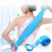 Силіконова щітка для душу Silicon bath towel. Двостороння силіконова мочалка-масажер для тіла (205)