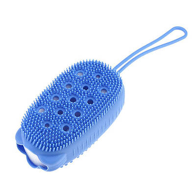 Двостороння силіконова мочалка для тіла з губкою Bubble Bath Brush 184679