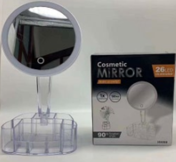 Дзеркало настільне для макіяжу з підсвічуванням USB Cosmetie mirror 26 LED