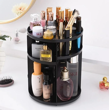 Органайзер для косметики, що обертається 360° rotation cosmetics organizer косметик бокс чорний