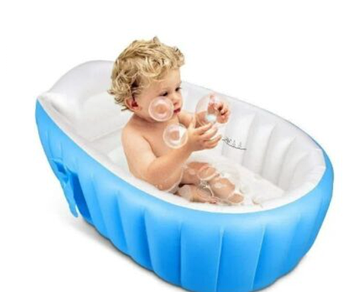 TopTovaru Надувна ванночка Intime Baby Bath Tub з насосом, синя