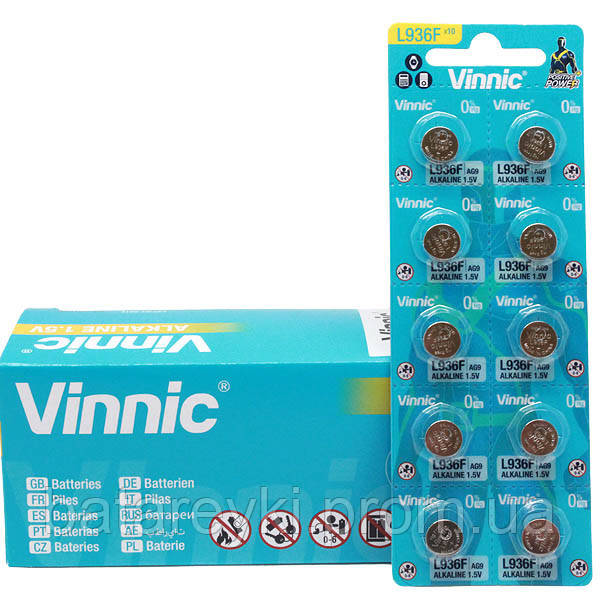 Батарейка VINNIC AG9 L936F - фото 1 - id-p994590781