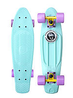 Скейт Пенни Борд Penny My Go Fish Skateboards Mint 22" мятный, лиловые колеса