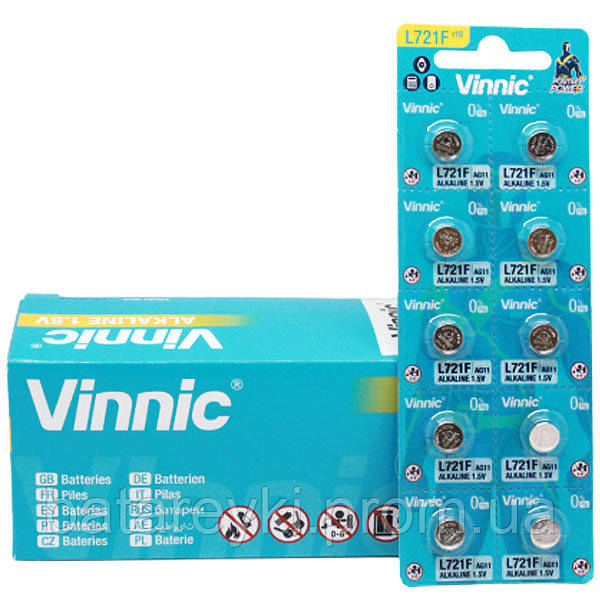 Батарейка VINNIC AG11 L721F - фото 1 - id-p994590771