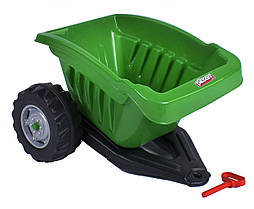 Причіп для педального трактора з фаркопом PILSAN Туреччина зелений або червоний