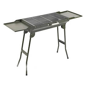 Складаний мангал валіза BBQ Grill 1066G Портативний садовий металевий вугільний гриль барбекю на дачу