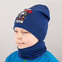 Дитяча шапка з хомутом КАНТА "Brawl Crow" розмір 48-52 синій (OC-526)