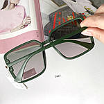 Квадратні сонцезахисні окуляри в зеленій оправі, фото 6