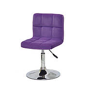 Стілець  підйомно-поворотний на одній ніжці регульований ARNO CH-BASE оксамит , пурпурний B-1013