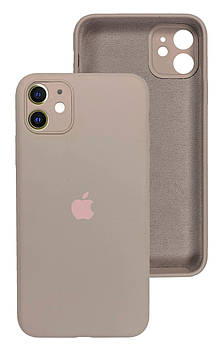 Чохол Silicone case Full Camera Protective для IPhone 12 Pink Sand пудра