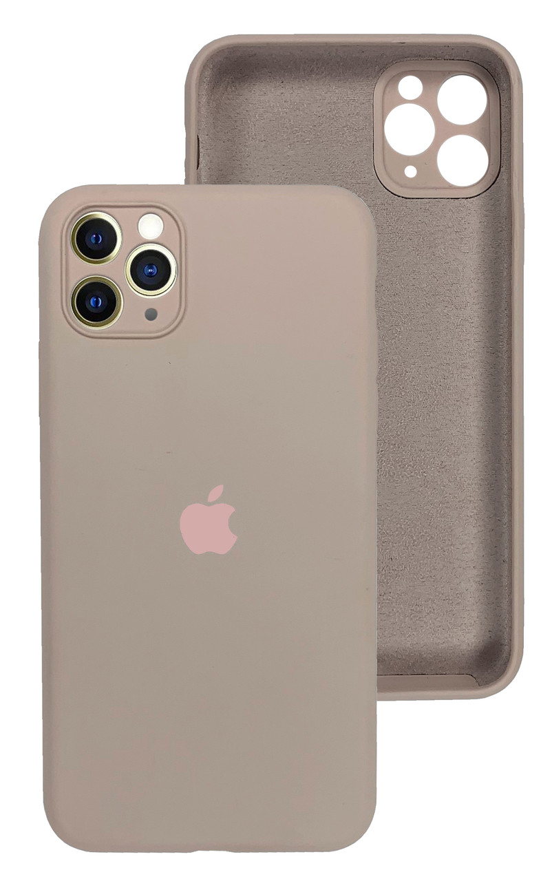 Чохол Silicone case Full Camera Protective для IPhone 12 Pro Pink Sand пудра
