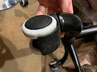 Стілець Foro Button GD-Office зелений 1003 велюр на золотій хрестовині з колесами, з регулюванням висоти, фото 6