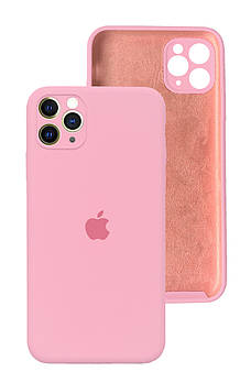 Чохол Silicone case Full Camera Protective для IPhone 12 Pro max Light Pink рожевий