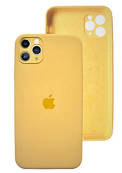 Чохол Silicone case Full Camera Protective для IPhone 12 Pro max Yellow жовтий
