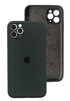 Чохол Silicone case Full Camera Protective для IPhone 12 Pro max Dark grey темно-сірий