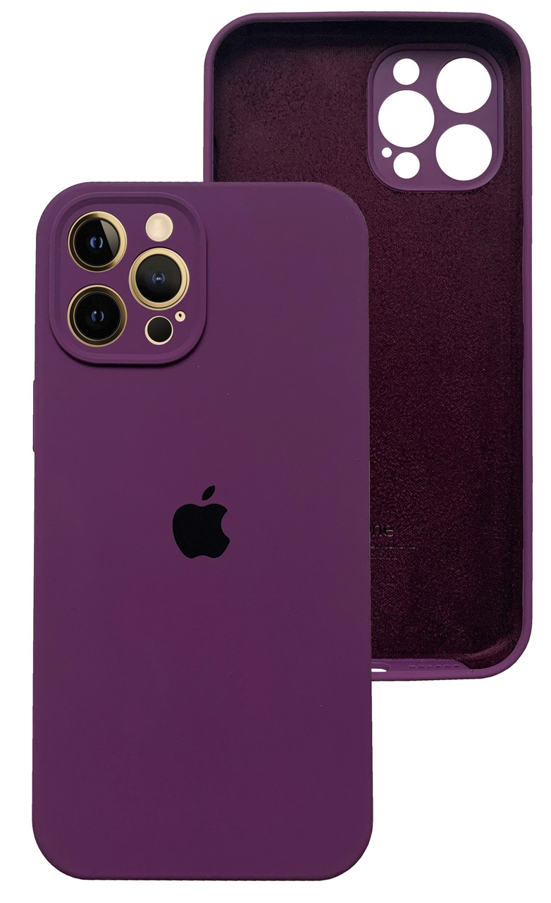Чохол Silicone case Full Camera Protective для IPhone 12 Pro Purple фіолетовий