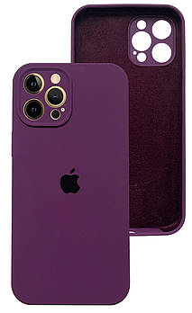 Чохол Silicone case Full Camera Protective для IPhone 12 Pro max Purple фіолетовий