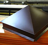 Колпаки на столбики, Колпаки на забор, Накрывка на столбы, Колпаки заборные, Колпаки Киев, Завод., фото 3