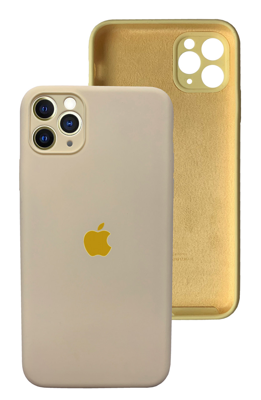 Чохол Silicone case Full Camera Protective для IPhone 12 Pro Mellow yellow жовтий