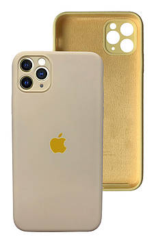 Чохол Silicone case Full Camera Protective для IPhone 12 Pro max Mellow yellow жовтий