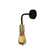 Бра в стилі лофт MSK Electric NL 1440 BK+BN з бронзовим патроном (615455)