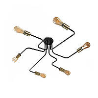 Люстра паук MSK Electric c бронзовыми патронами NL 10084/6 BK+BN Микросхема (615450)