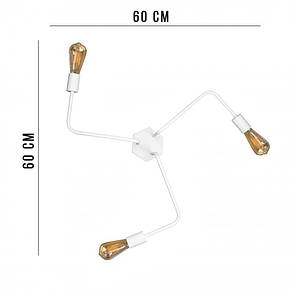 Люстра павук MSK Electric білого кольору NL 6060/3 W (615905), фото 2
