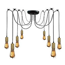 Люстра павук MSK Electric на вісім ламп NL 149-8 BK+BN (615549)