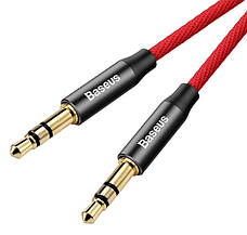 Аудіо-кабель AUX для телефона/ смартфона Baseus M30 3.5mm jack 1 м Червоний/ Чорний (CAM30-B91), фото 2