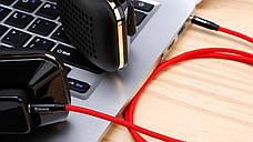 Аудіо-кабель AUX для телефона/ смартфона Baseus M30 3.5mm jack 1 м Червоний/ Чорний (CAM30-B91), фото 2