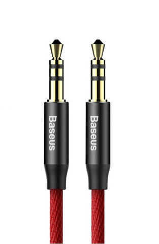 Аудіо-кабель AUX для телефона/ смартфона Baseus M30 3.5mm jack 1 м Червоний/ Чорний (CAM30-B91)